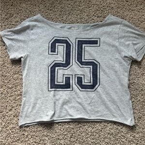 Hollister Light Gray Boatneck Short Sleeve Tee